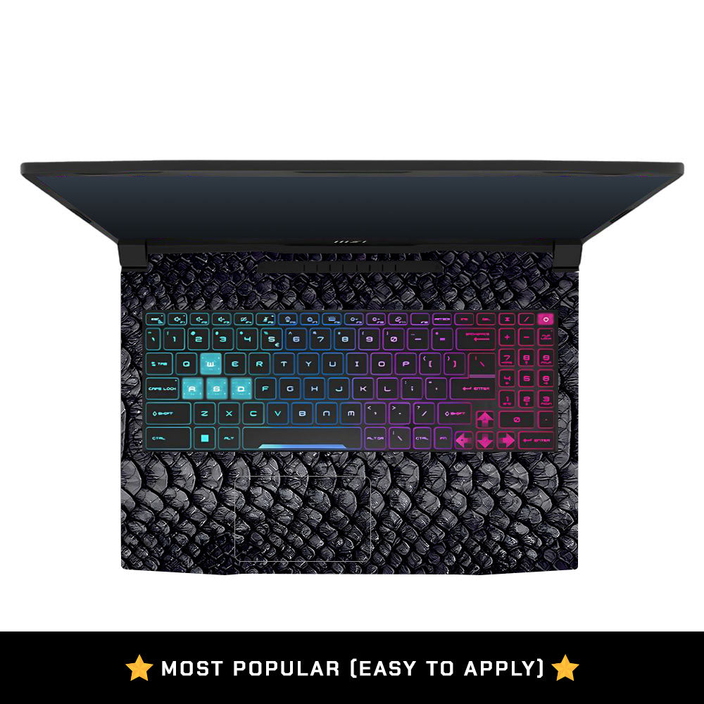 Black Dragon Scale MSI Katana 15 B13V Laptop Skin