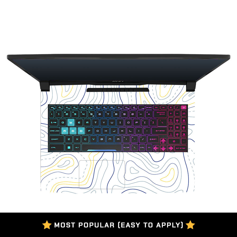 Minimalist Colorful Contours MSI Katana 15 B13V Laptop Skin