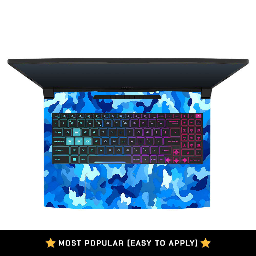 Arctic Blue Camo Pattern MSI Katana 15 B13V Laptop Skin