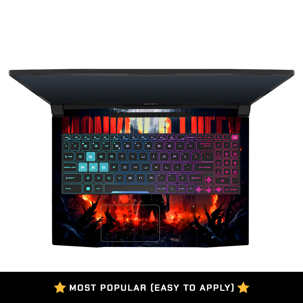 Red Anime Pirate MSI Katana 15 B13V Laptop Skin