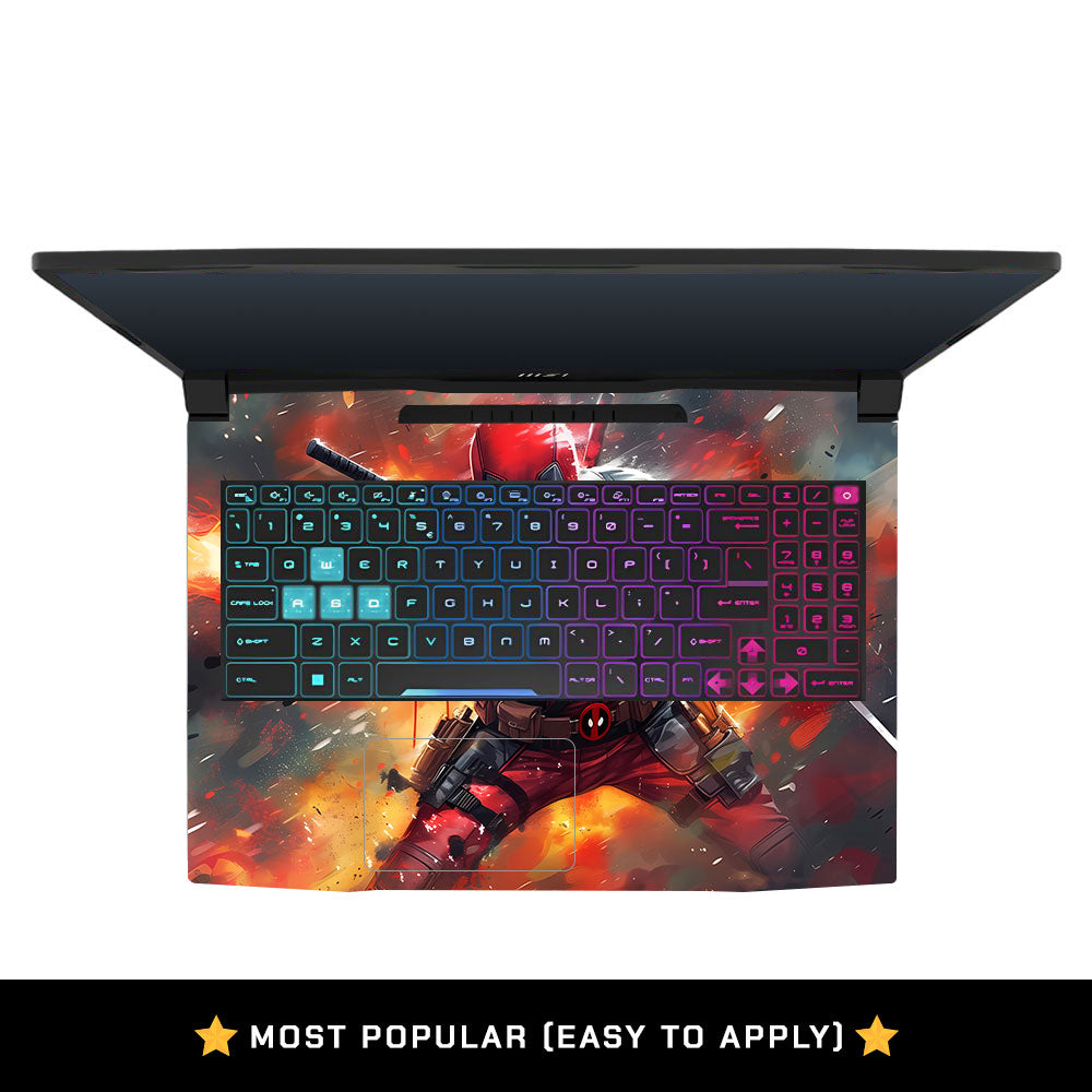 Red Comic Antihero MSI Katana 15 B13V Laptop Skin