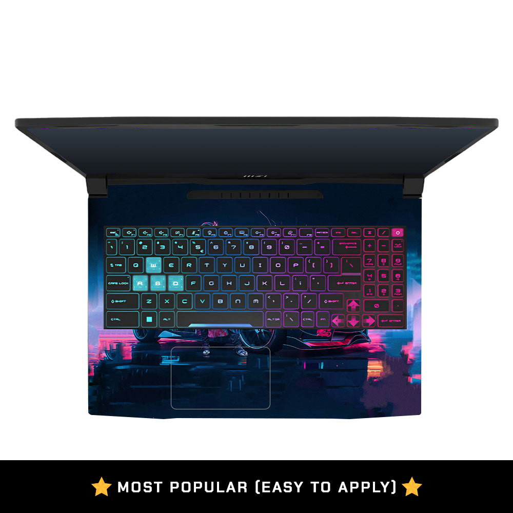 Neon Anime Racer MSI Katana 15 B13V Laptop Skin