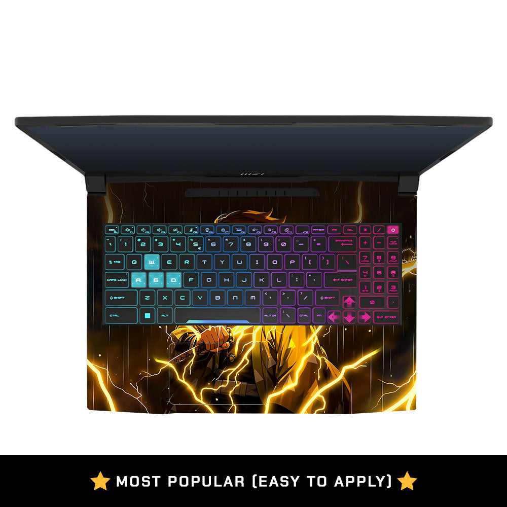 Thunder Anime Swordsman MSI Katana 15 B13V Laptop Skin