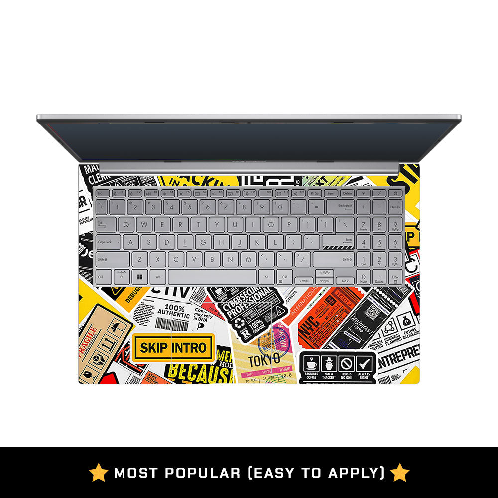 Tech Aesthetic Sticker Collage Asus Vivobook 15 X1504ZA Laptop Skin