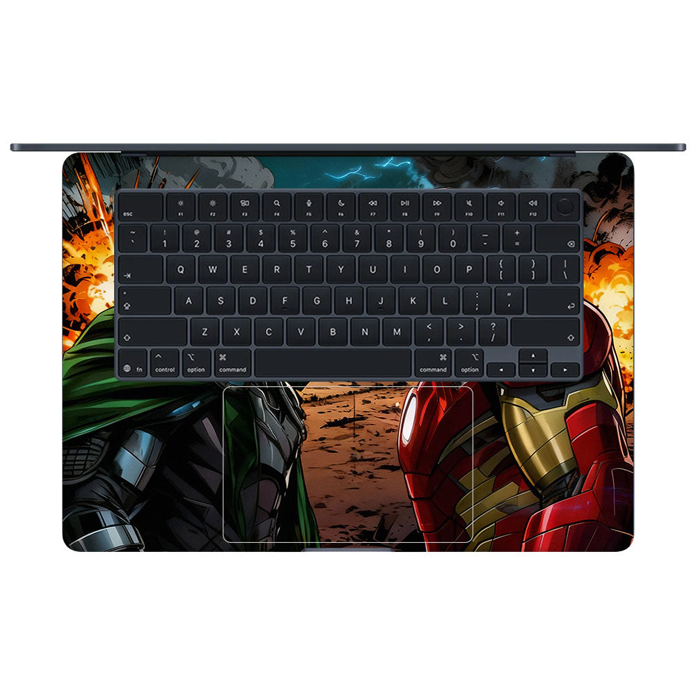Iron Man vs Doom Macbook Air 15 M5 2026 3D Laptop Skin