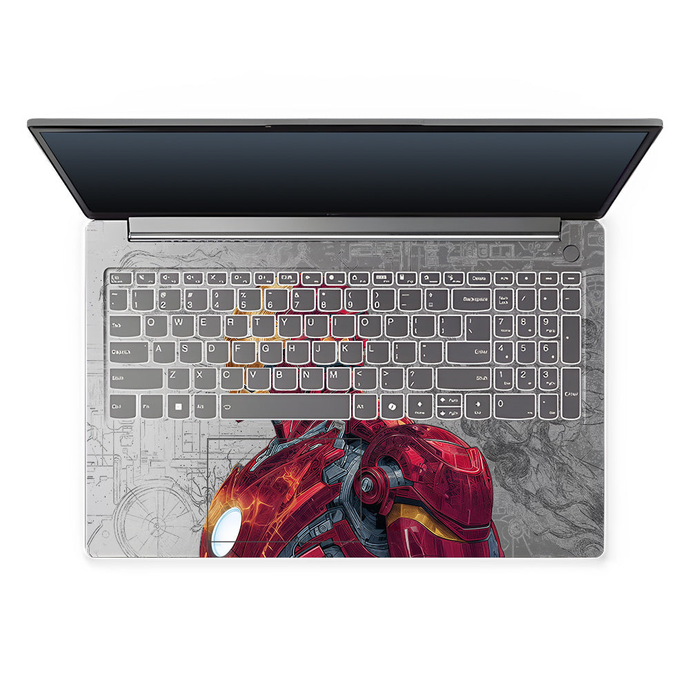 Transparent Futuristic Iron Man Lenovo LOQ Essential 15IAX9E Laptop Skin