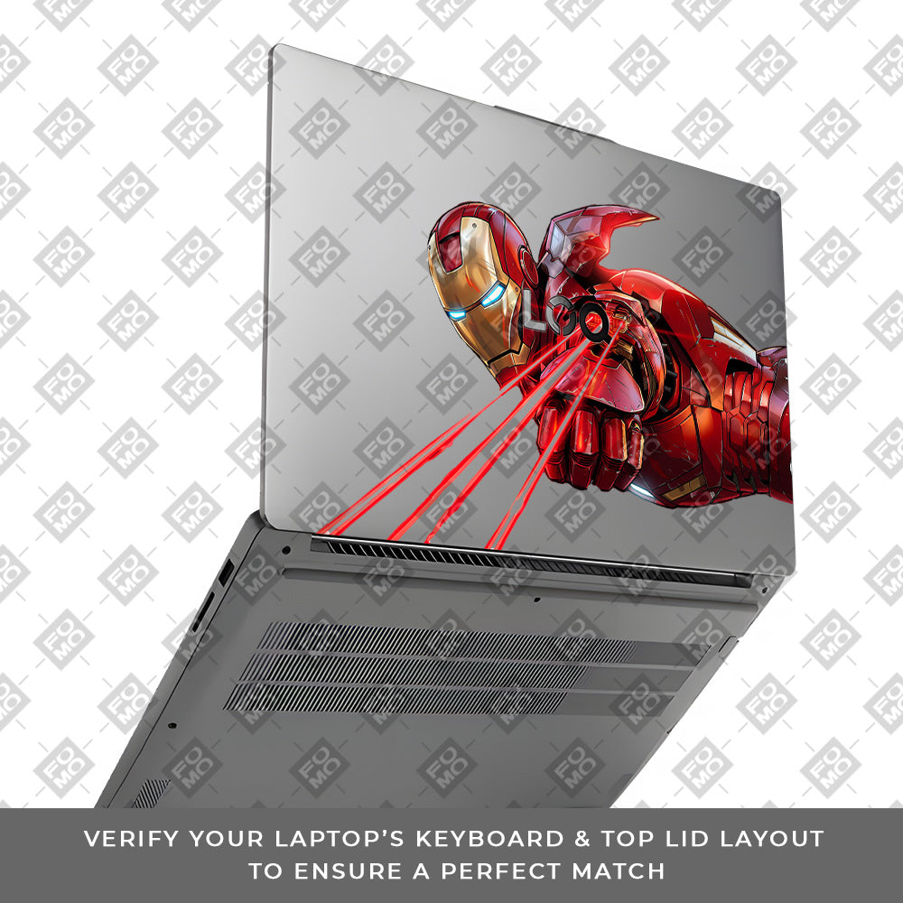 Transparent Iron Fist Lenovo LOQ Essential 15IAX9E Laptop Skin
