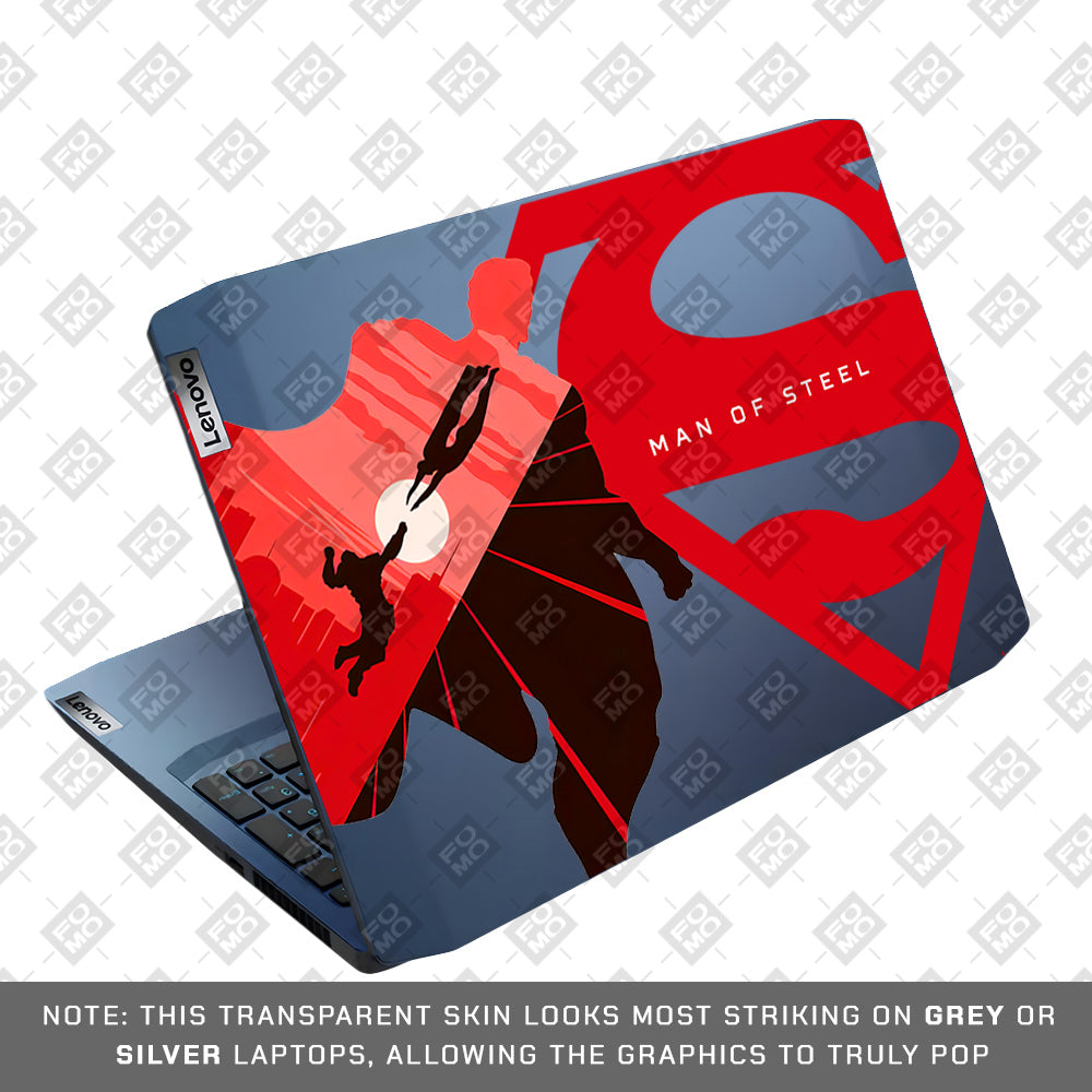 Transparent Man of Steel Lenovo Ideapad Gaming 3 15ARH05 and 15IMH05 Laptop Skin