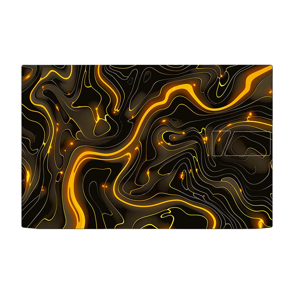 Golden Lava Waves Asus Vivobook Pro 15 M6500QC & M6500 QH Laptop Skin