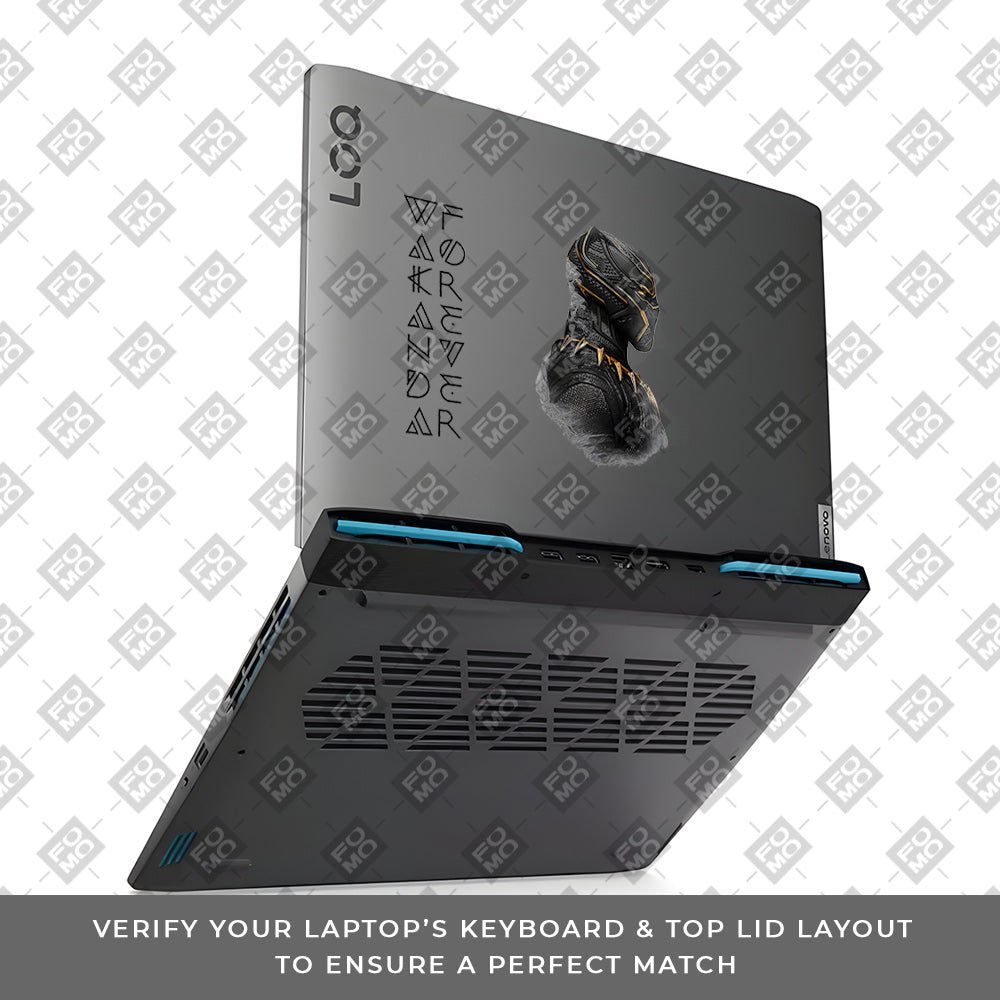 Transparent Wakanda Forever Lenovo LOQ 2023 15IRH8, 15APH8 Laptop Skin
