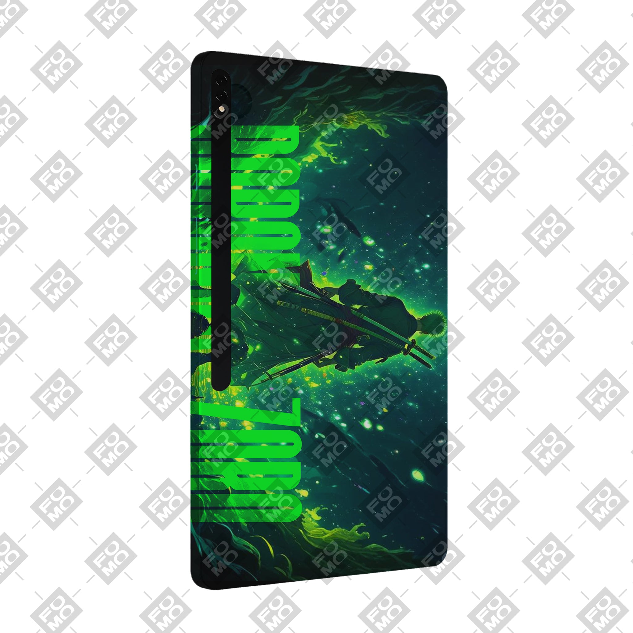 Samsung Galaxy Tab S8 Ultra 5G Roronoa Zoro Green Fury Anime Tablet Skins