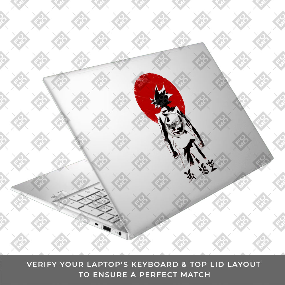 Transparent Sunset Samurai Dell Inspiron 3501 Laptop Skin