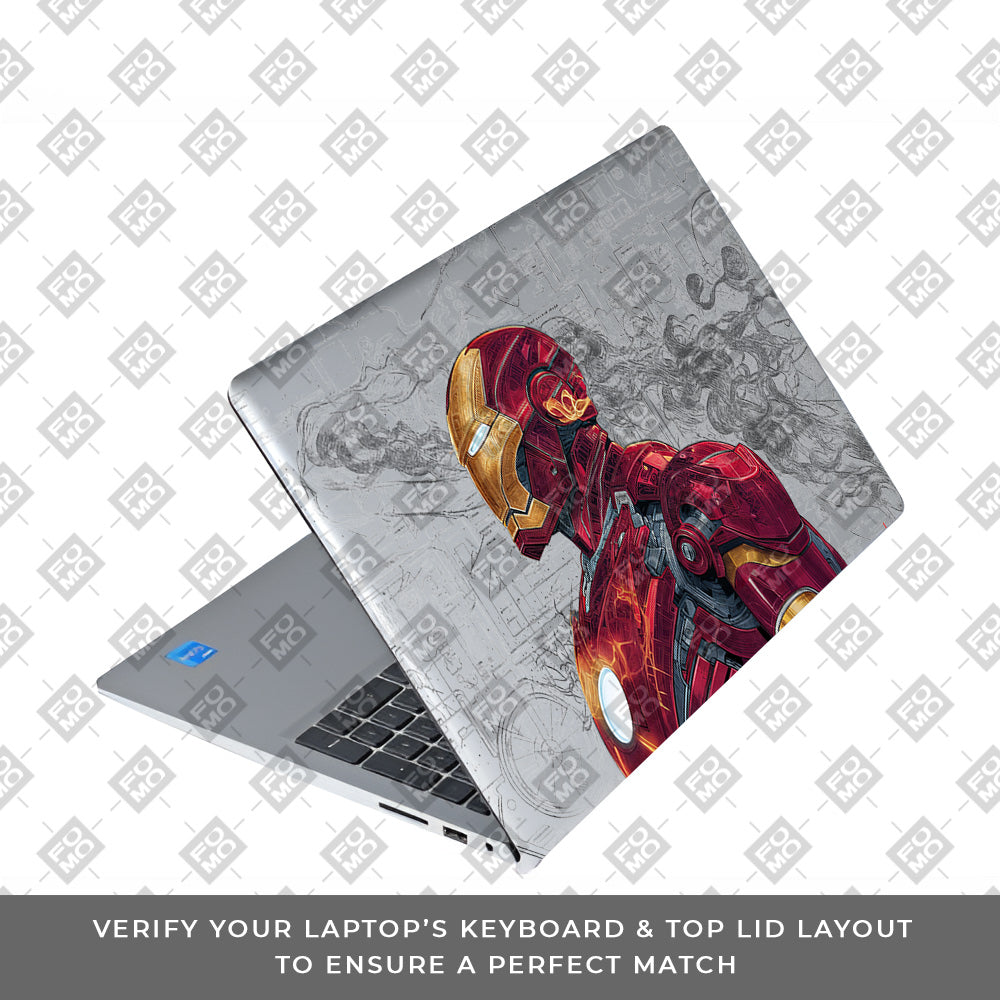 Transparent Futuristic Iron Man Dell Inspiron 3520 Laptop Skin