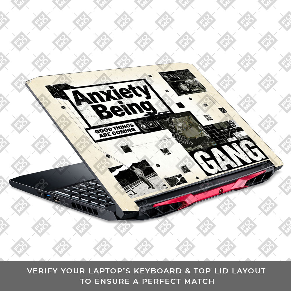 Anxiety Art Acer Nitro 5 AN515 44, 56 3D Laptop Skin