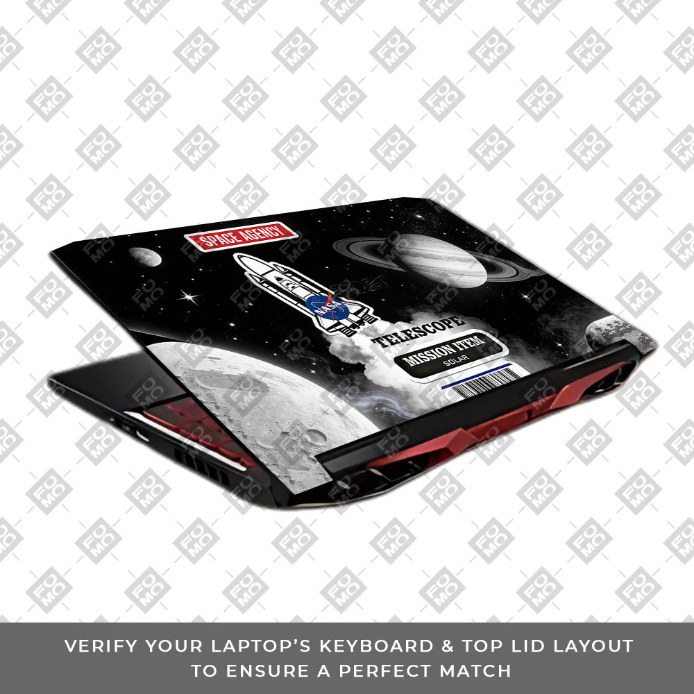 Space Mission NASA Acer Nitro 5 AN515 45, 55, 57 3D Laptop Skin