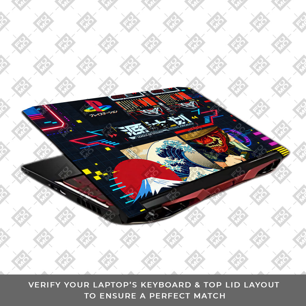 PlayStation Retro Acer Nitro 5 AN515 45, 55, 57 3D Laptop Skin