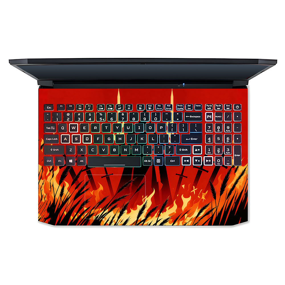 Knight of Flames Acer Nitro 5 AN515 44, 56 3D Laptop Skin