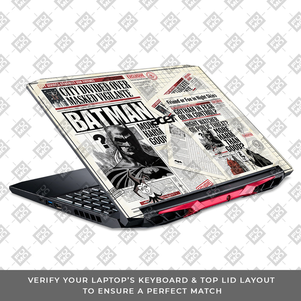 Batman Gotham’s Legacy Acer Nitro 5 AN515 44, 56 3D Laptop Skin