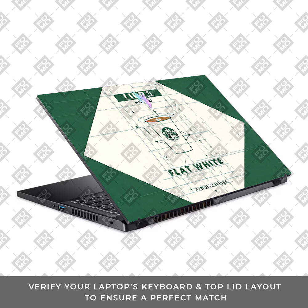 Libra Flat White Acer Nitro V ANV15 51 55CA 3D Laptop Skin