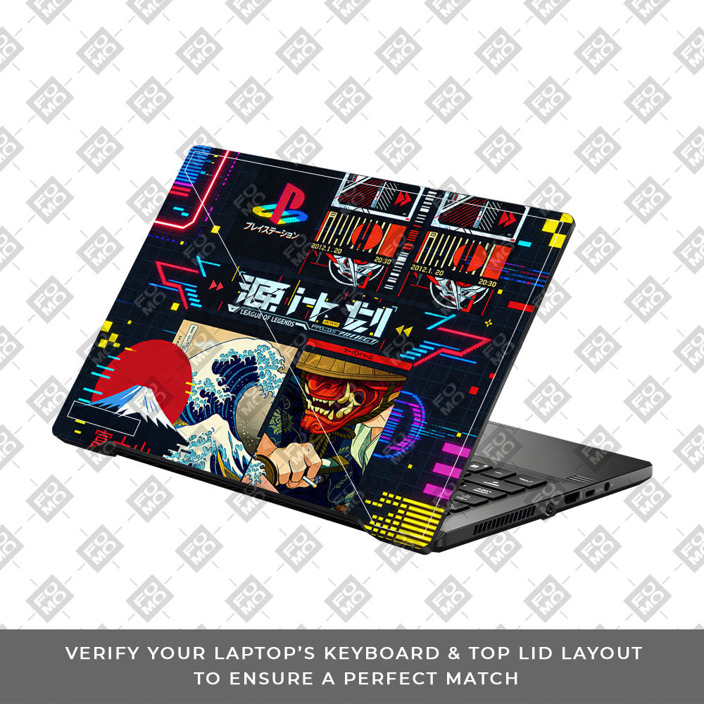 PlayStation Retro Asus ROG Zephyrus G14 GA401 3D Laptop Skin
