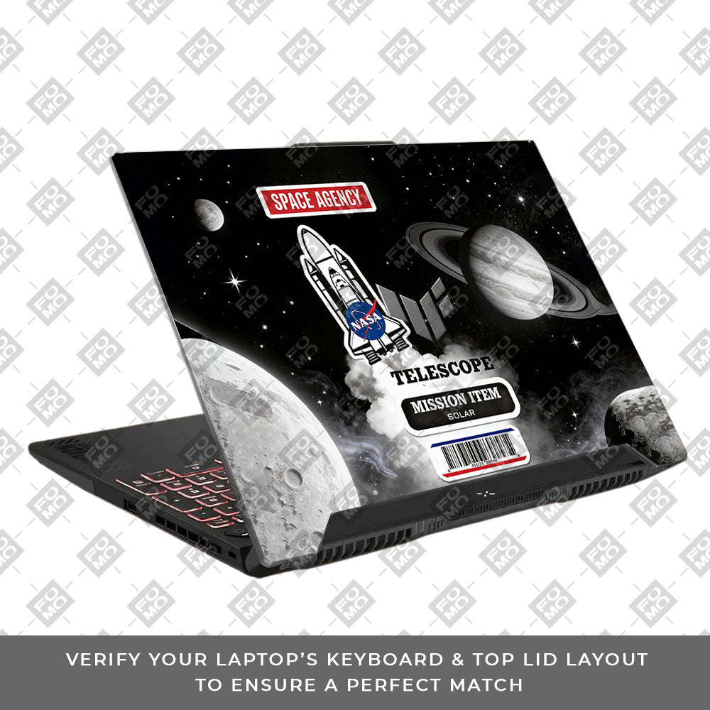 Space Mission NASA Asus TUF F15 FX507 & A15 FA507 3D Laptop Skin