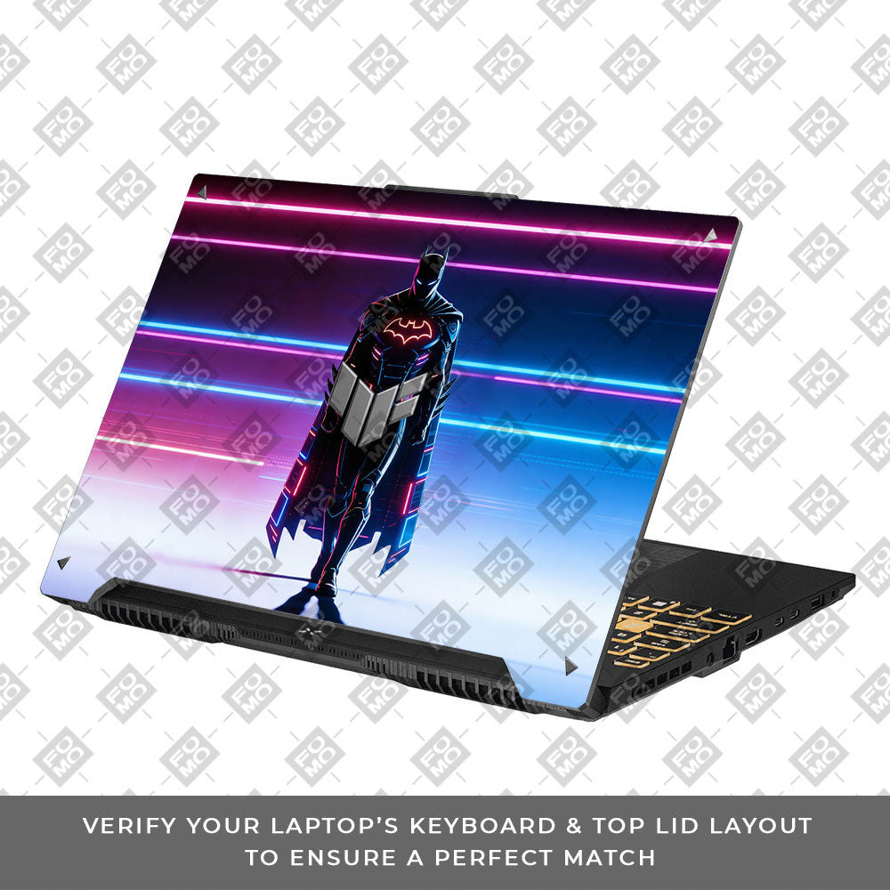 Superhero Neon Streaks Asus TUF Gaming F16 and TUF Gaming A16 3D Laptop Skin