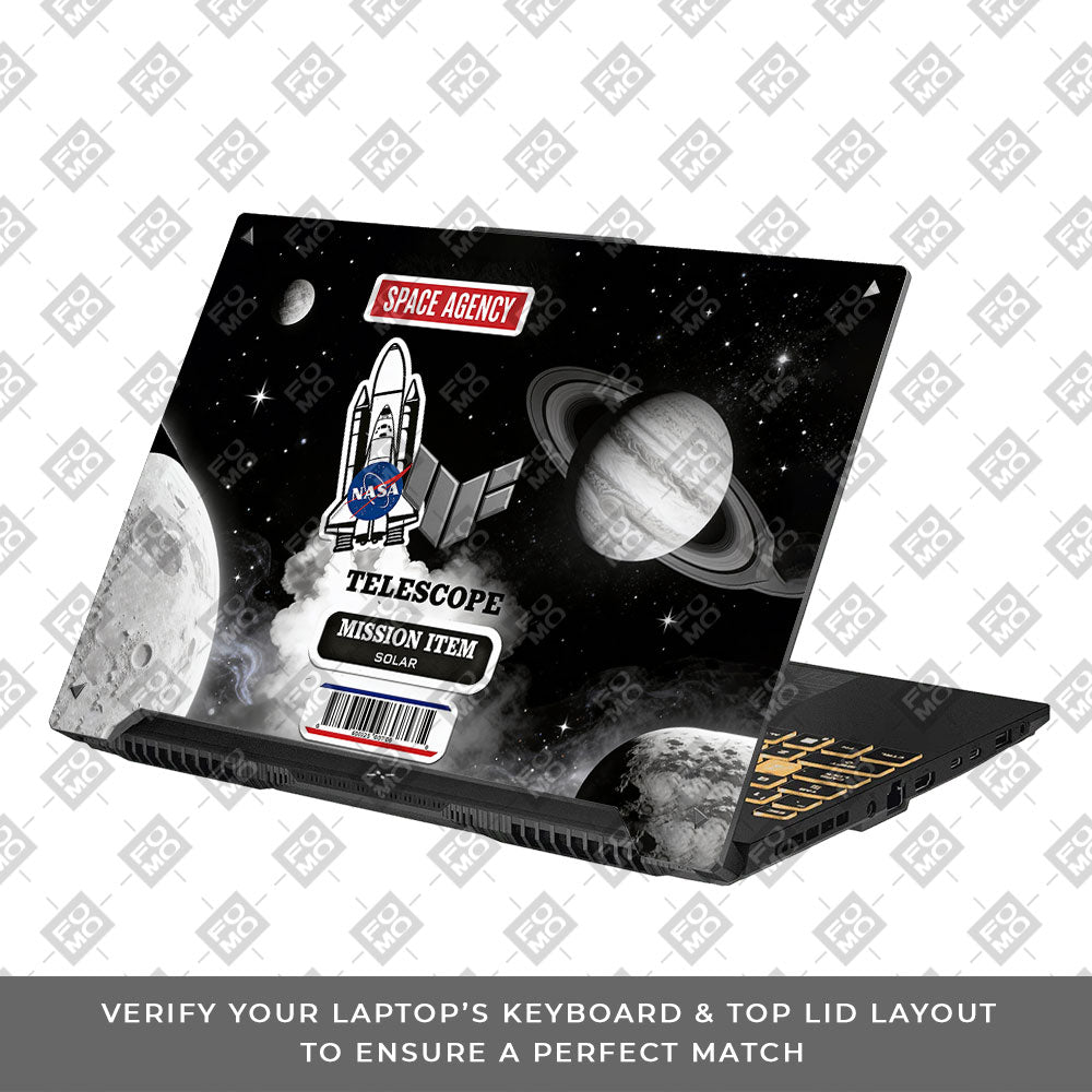 Space Mission NASA Asus TUF Gaming F16 and TUF Gaming A16 3D Laptop Skin