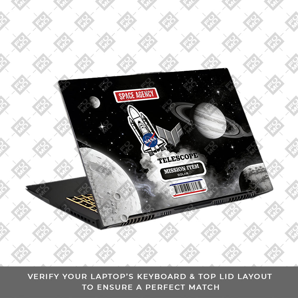 Space Mission NASA Asus TUF Gaming F17 FX707Z 3D Laptop Skin