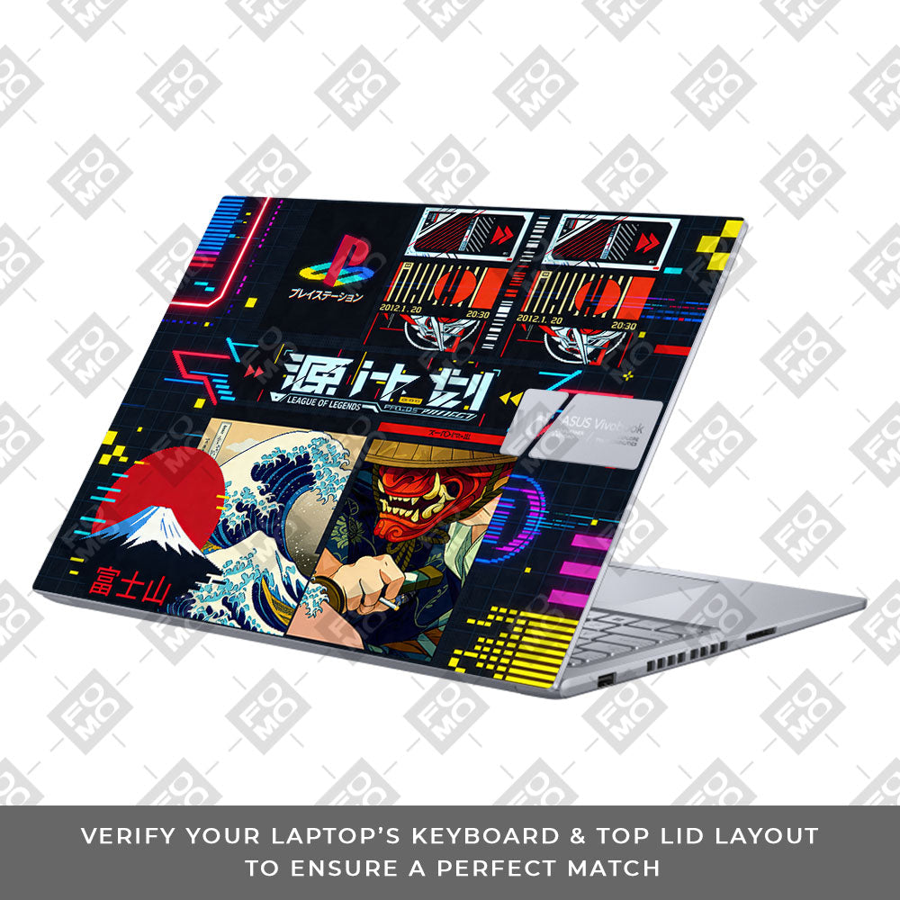 PlayStation Retro Asus Vivobook 16 X1605V 3D Laptop Skin