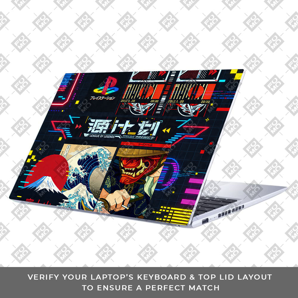 PlayStation Retro Asus Vivobook 15 X1502ZA 3D Laptop Skin