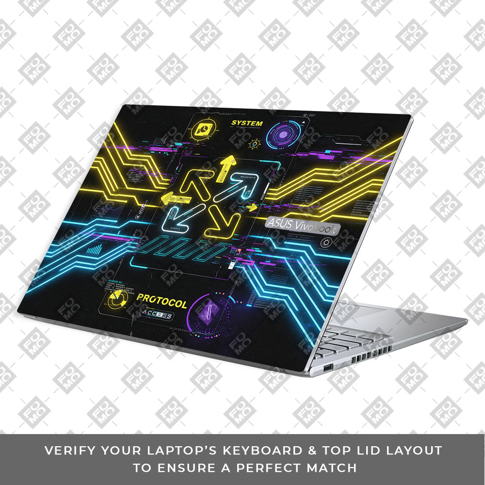 System Protocol Asus VivoBook 16X K3605 3D Laptop Skin