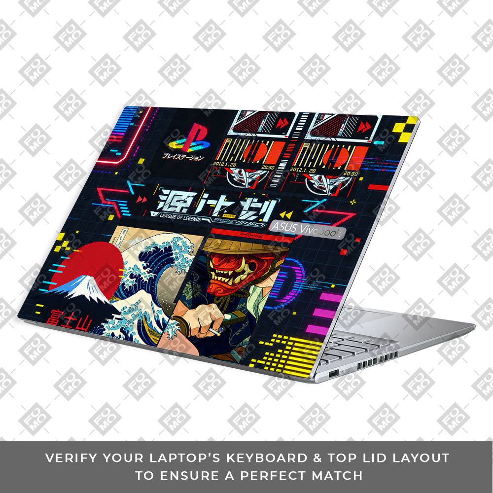 PlayStation Retro Asus VivoBook 16X K3605 3D Laptop Skin