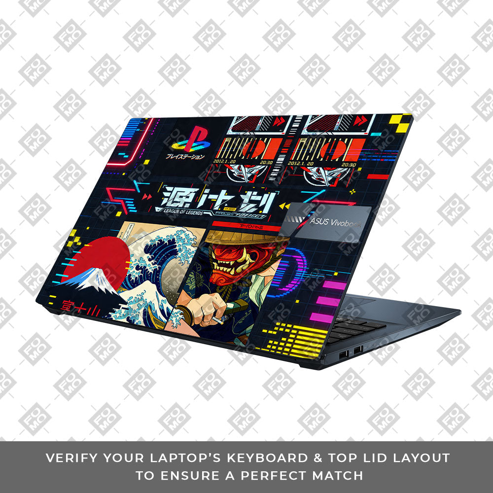 PlayStation Retro Asus Vivobook Go 15 E1504G 3D Laptop Skin
