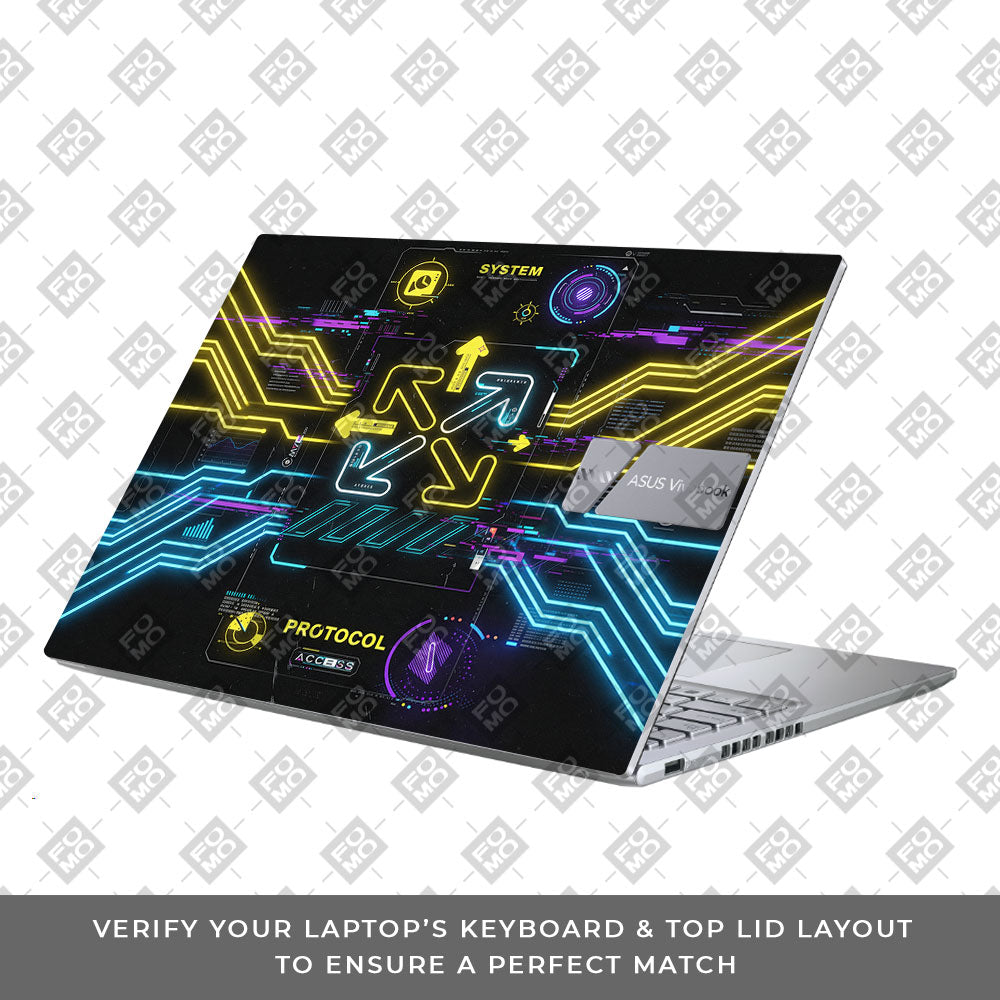 System Protocol Asus Vivobook X1605ZA 3D Laptop Skin