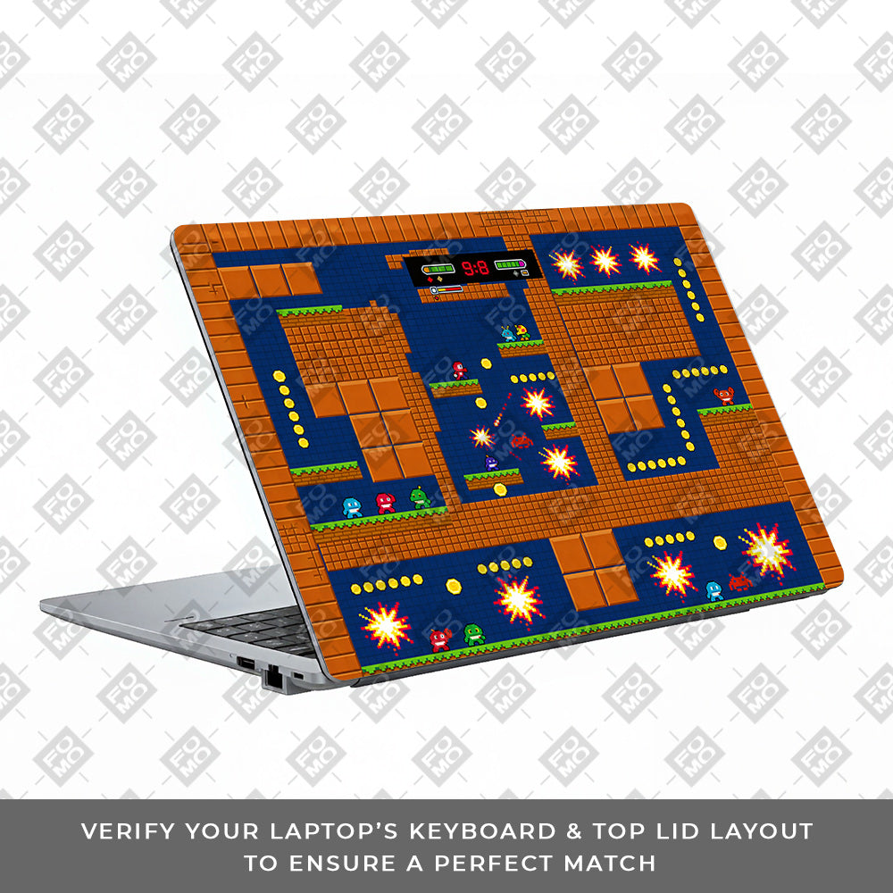 Pixelated Retro Arcade Asus ExpertBook P1503 3D Laptop Skin