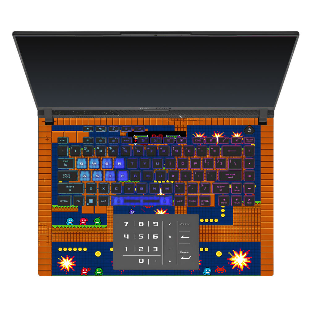 Pixelated Retro Arcade Asus ROG Strix G16 G614J 3D Laptop Skin
