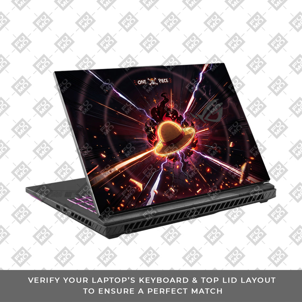 One Piece Fire Hat Asus ROG Strix G16 G614J 3D Laptop Skin