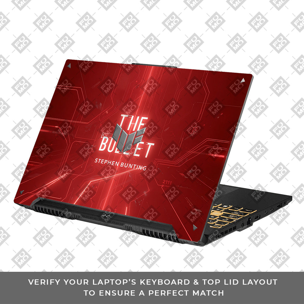 The Bullet Asus TUF Gaming F16 and TUF Gaming A16 3D Laptop Skin
