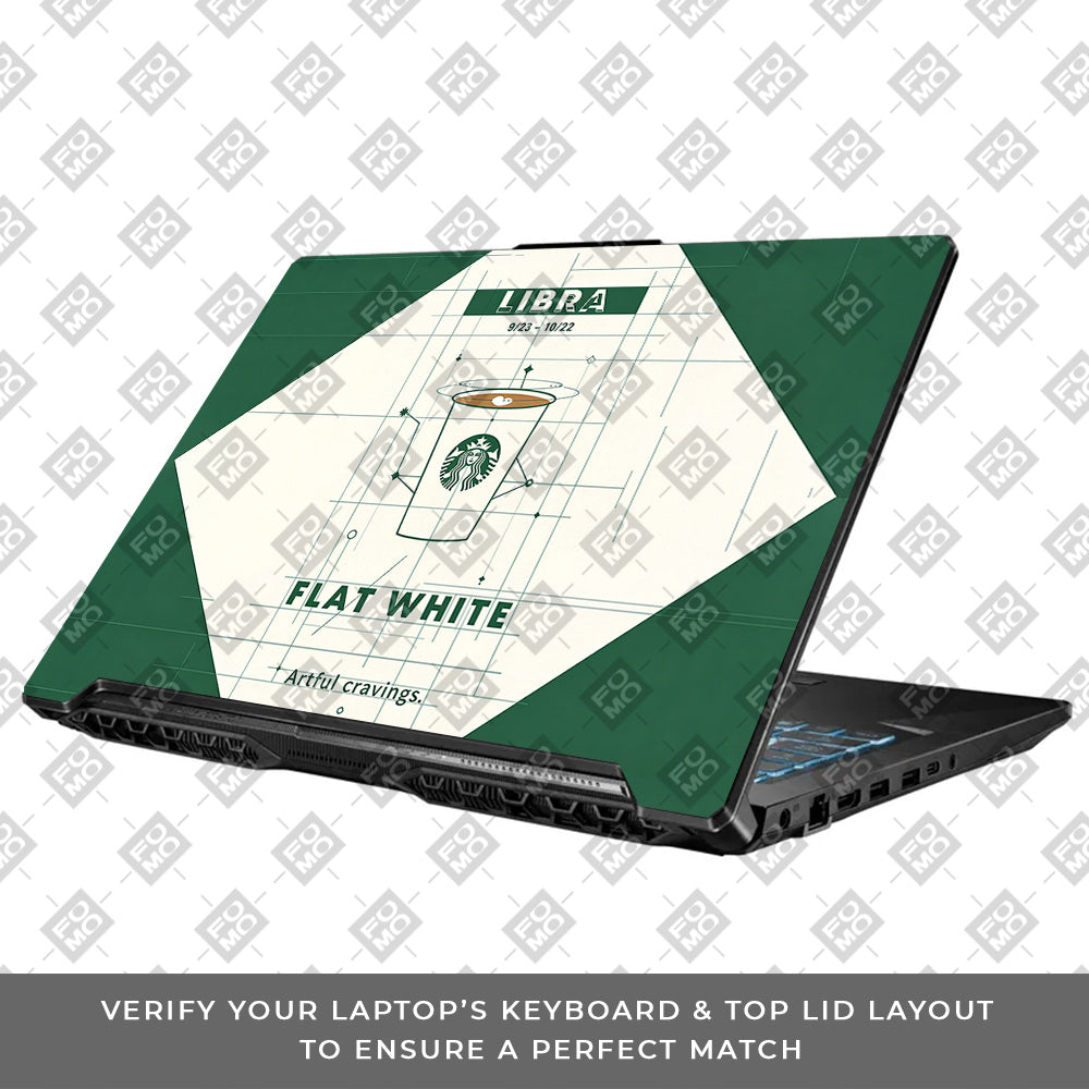 Libra Flat White Asus TUF Gaming F17 FX706 3D Laptop Skin