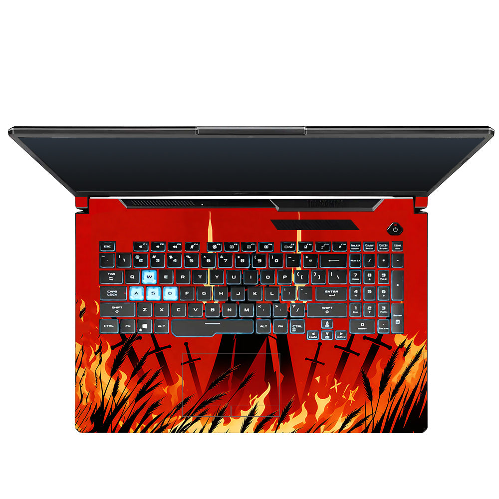 Knight of Flames Asus TUF Gaming F17 FX706 3D Laptop Skin