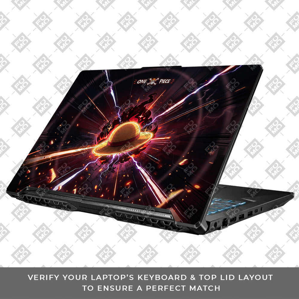 One Piece Fire Hat Asus TUF Gaming F17 FX706 3D Laptop Skin