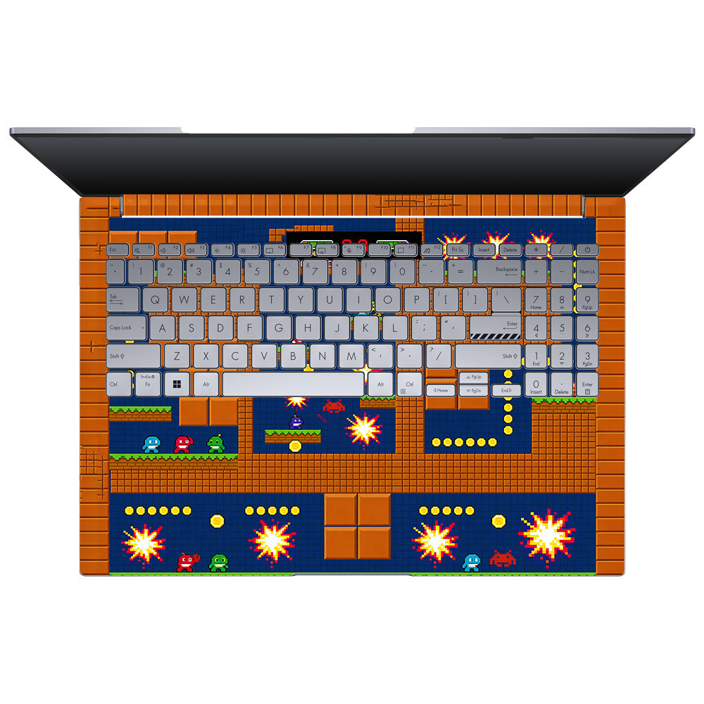 Pixelated Retro Arcade Asus Vivobook 16 X1605V 3D Laptop Skin