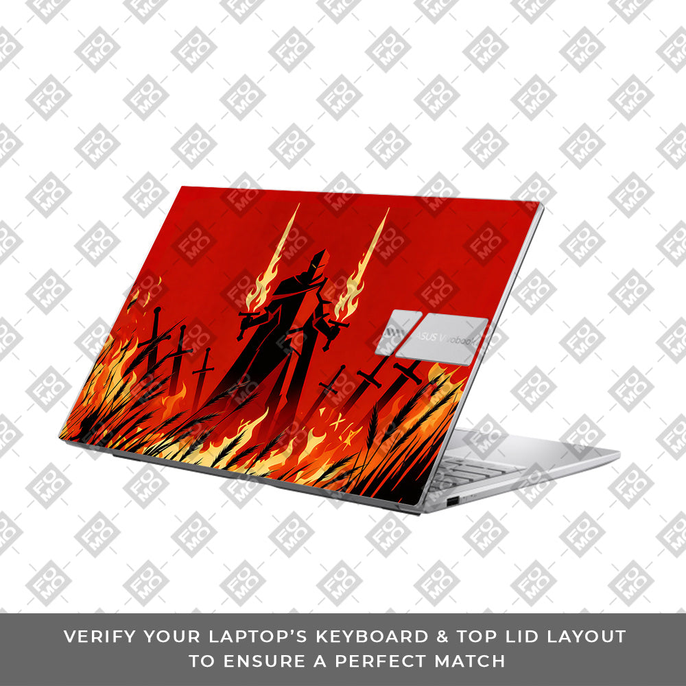 Knight of Flames Asus VivoBook 15 X1504VA 3D Laptop Skin