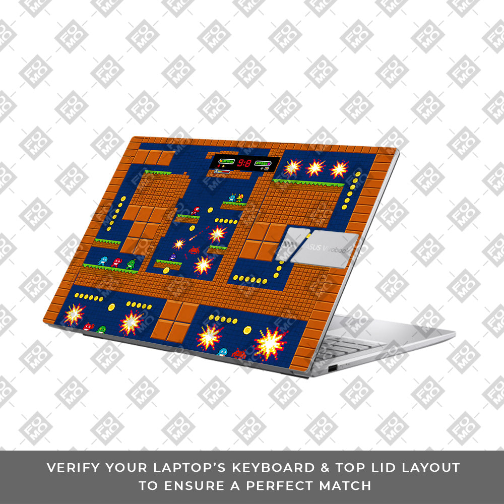 Pixelated Retro Arcade Asus Vivobook 15 X1504ZA 3D Laptop Skin