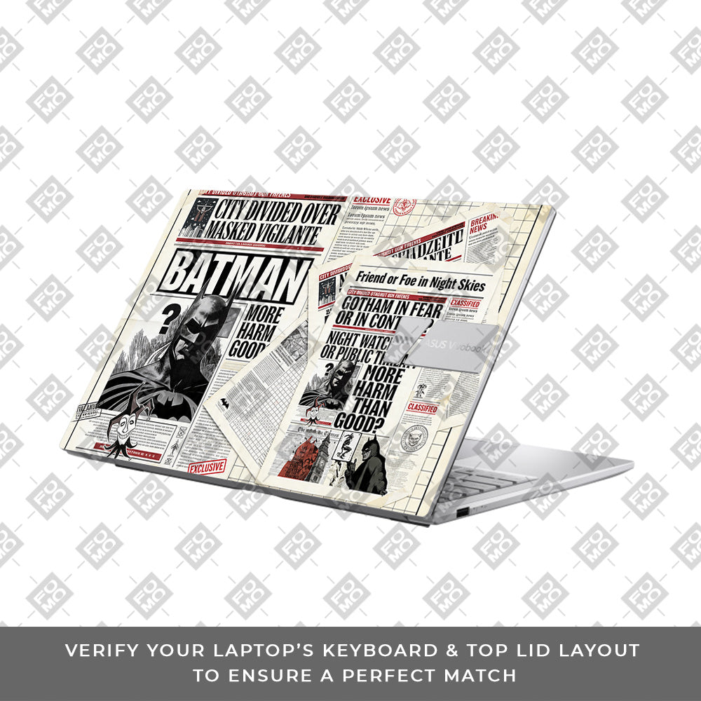 Batman Gotham’s Legacy Asus Vivobook 15 X1504ZA 3D Laptop Skin