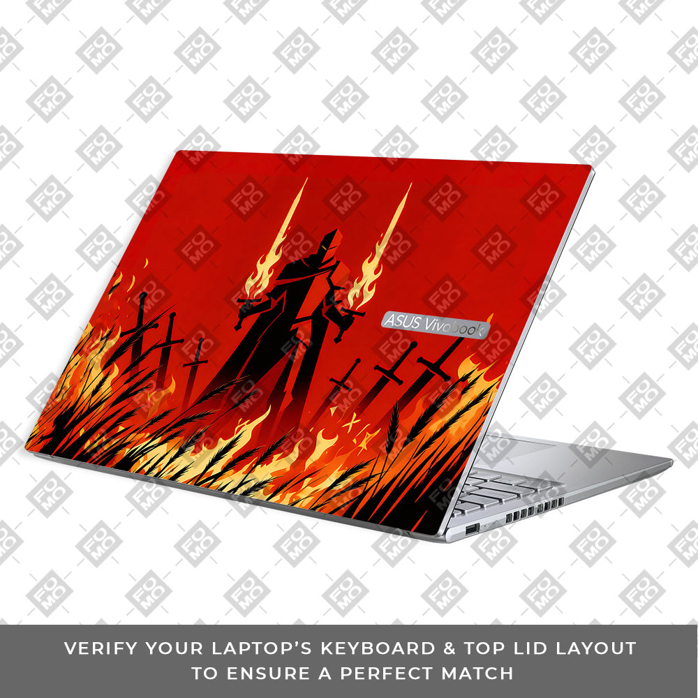 Knight of Flames Asus VivoBook 16X K3605 3D Laptop Skin