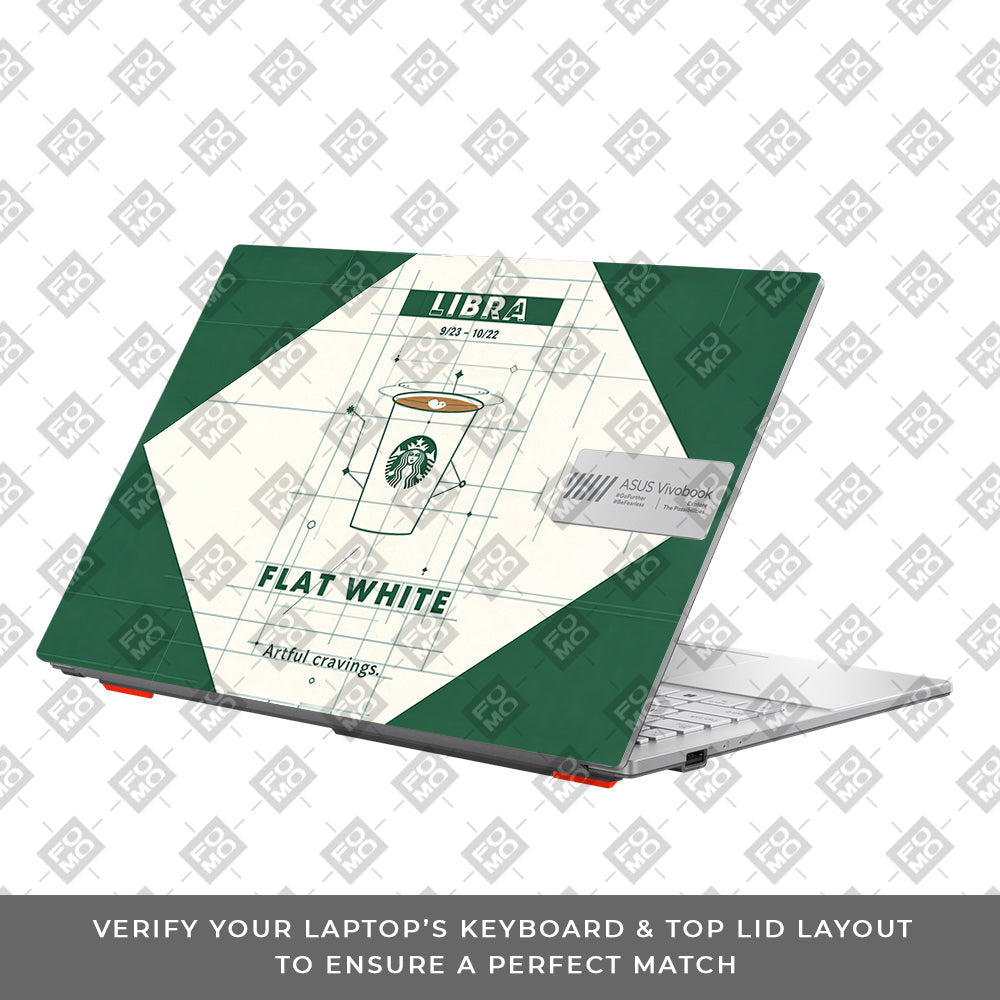 Libra Flat White Asus Vivobook Go 14 E1404 3D Laptop Skin