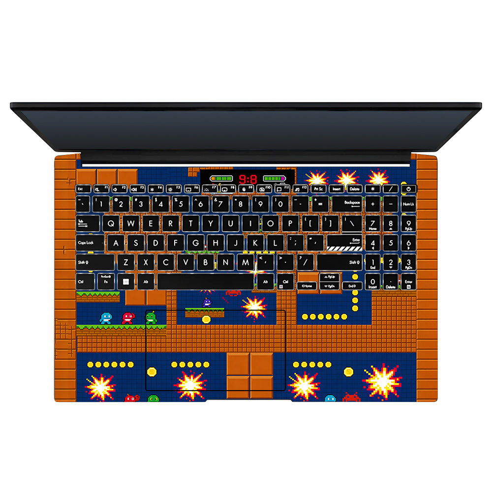 Pixelated Retro Arcade Asus Vivobook Go 15 E1504G 3D Laptop Skin