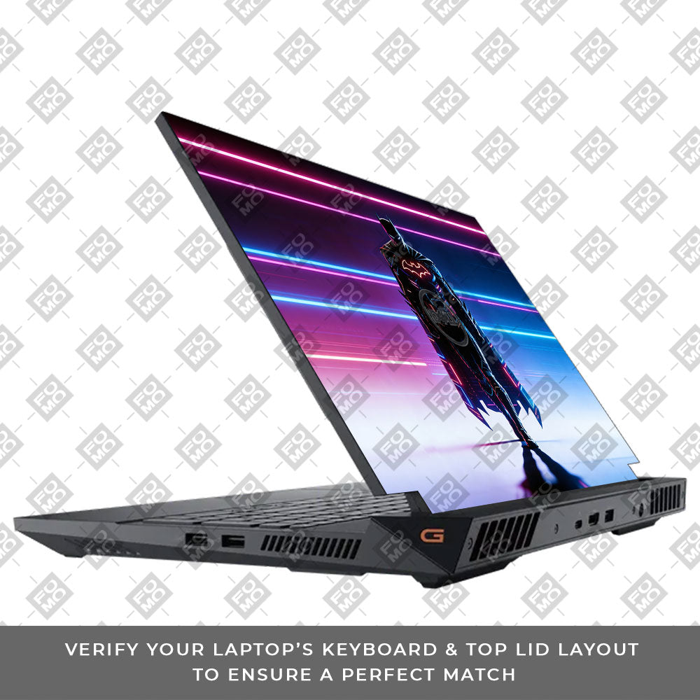 Superhero Neon Streaks Dell G15 5520, 5530 3D Laptop Skin
