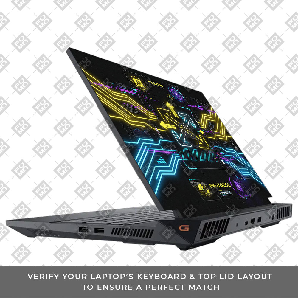 System Protocol Dell G15 5520, 5530 3D Laptop Skin